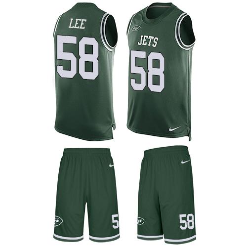 Nike Jets #58 Darron Lee Green Team Color Men's Stitched NFL Limited Tank Top Suit Jersey